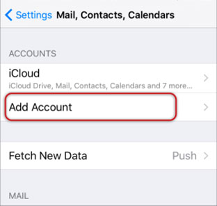 Setup ICA.NET email account on your iPhone Step 4